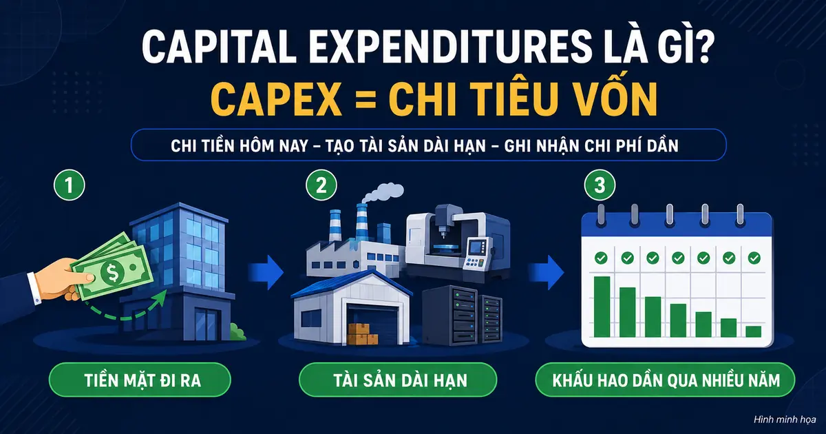 Capital Expenditures là gì và cơ chế ghi nhận CAPEX